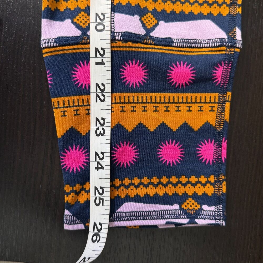 Free People Fireside Base Layer Leggings Womens Large Pants Bear Stripe Ski Snow - Picture 11 of 12